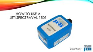Tutorial videos for JETI spectraval 1501 available