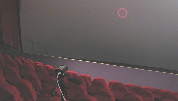 Device with laser target