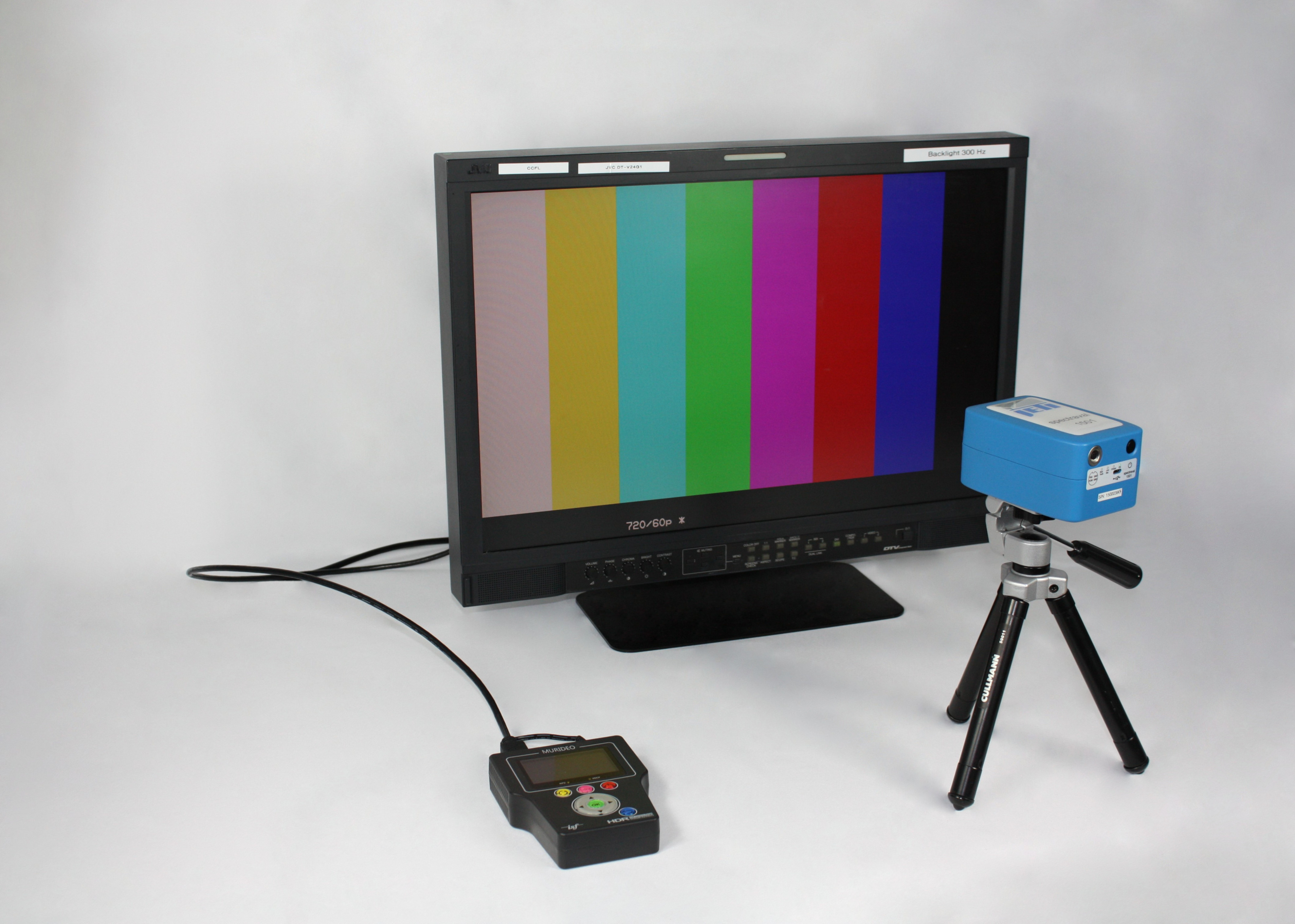 Measurement of a monitor with a JETI spectraval 1501